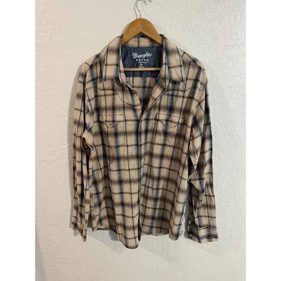 Wrangler Men’s Xxl Retro Western Snap Plaid Shirt - Picture 1 of 12